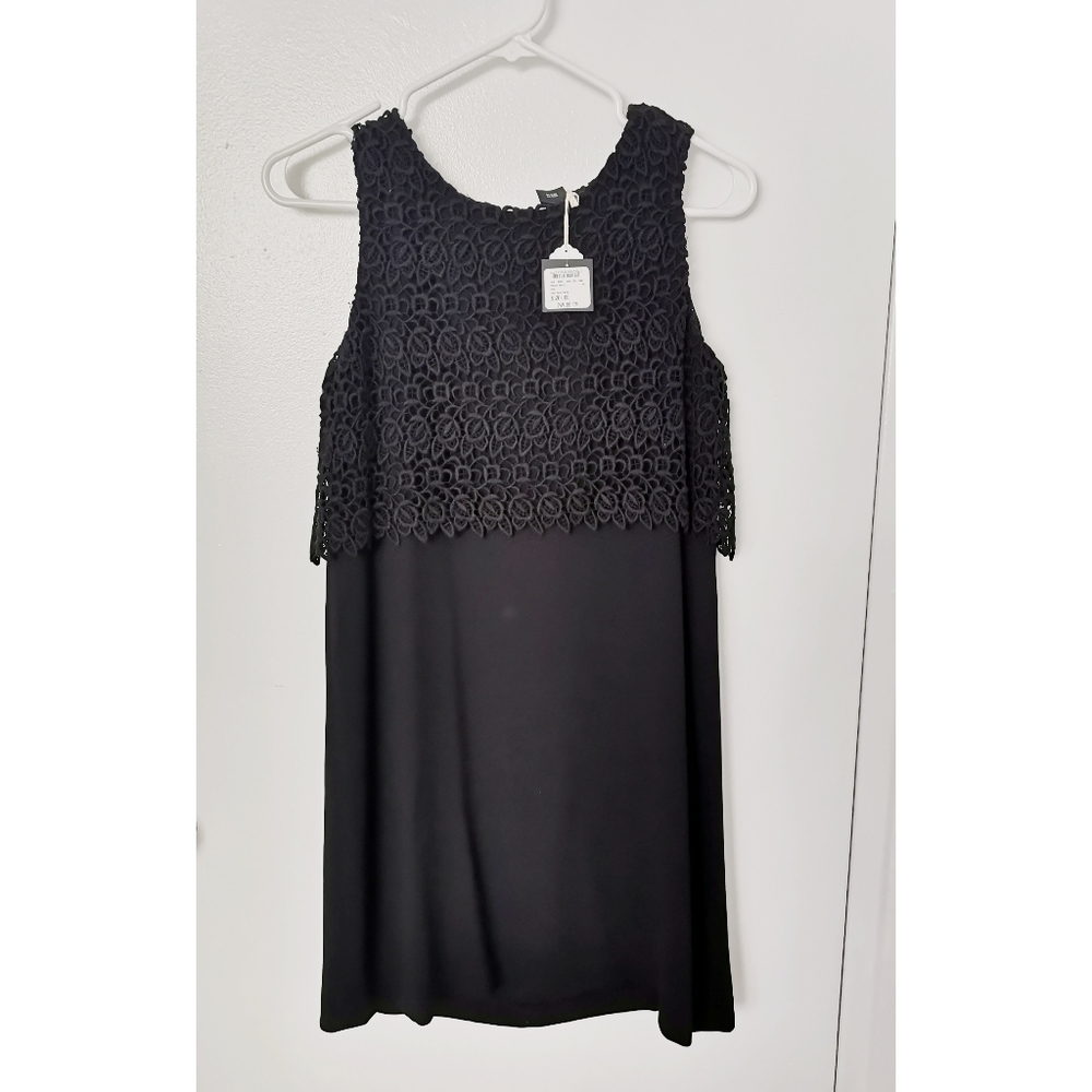 NWT Club Monaco Pascha Lace Dress in Black Size XS